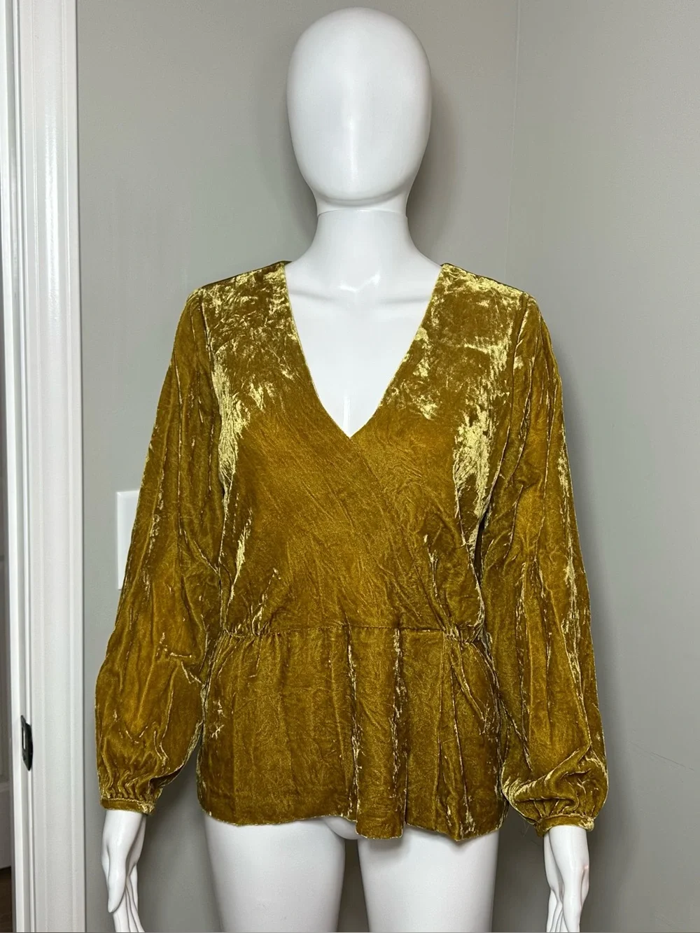 J. Crew Velour Wrap Blouse